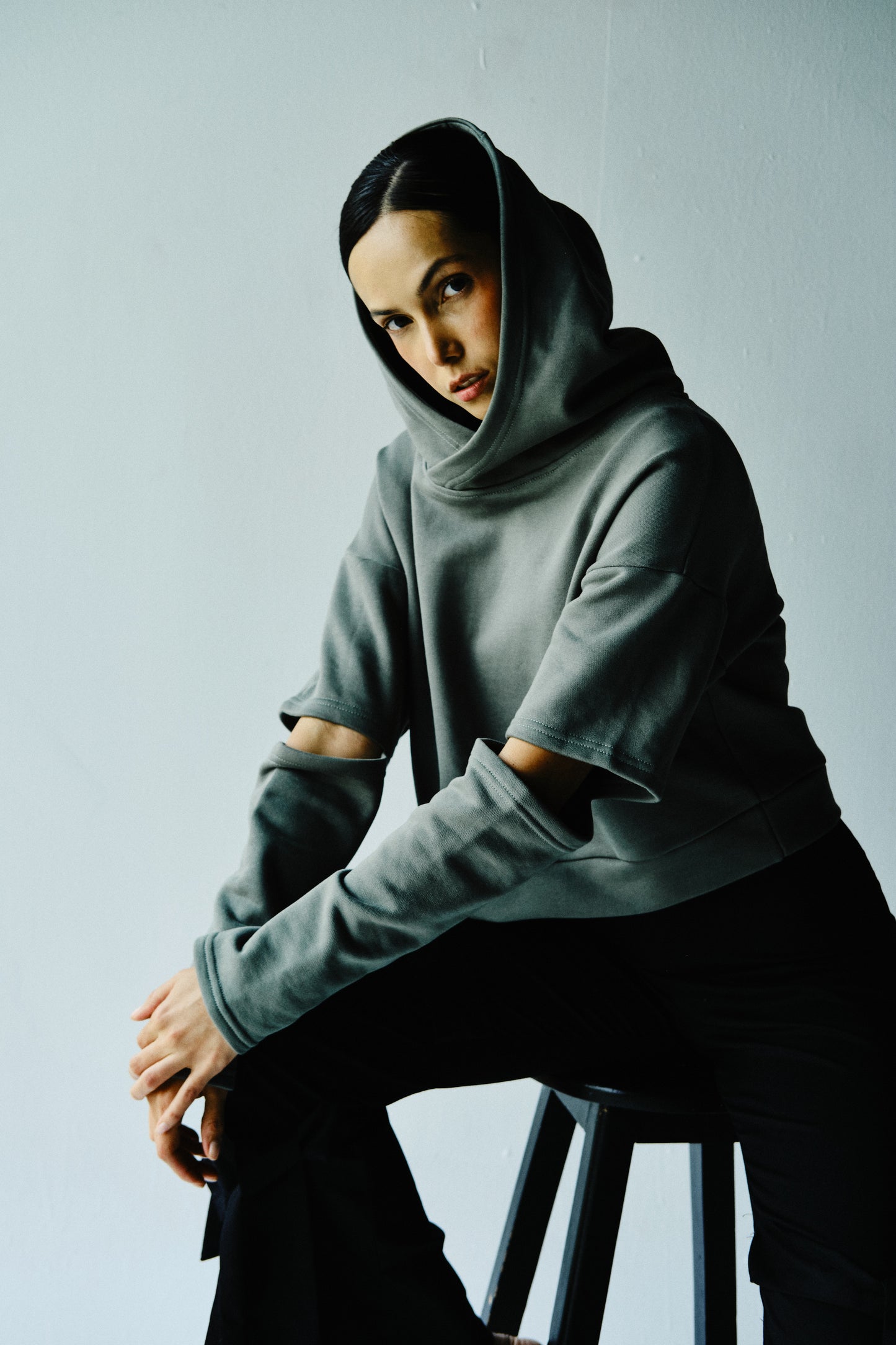 Elbow-Slit Hoodie